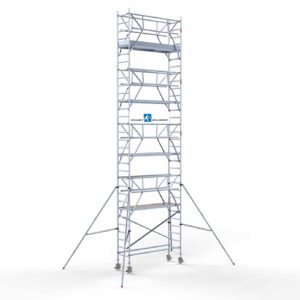 5) Safe Rollgerüst 0.75mtr x 1.90mtr x 10.20mtr AH freistehend