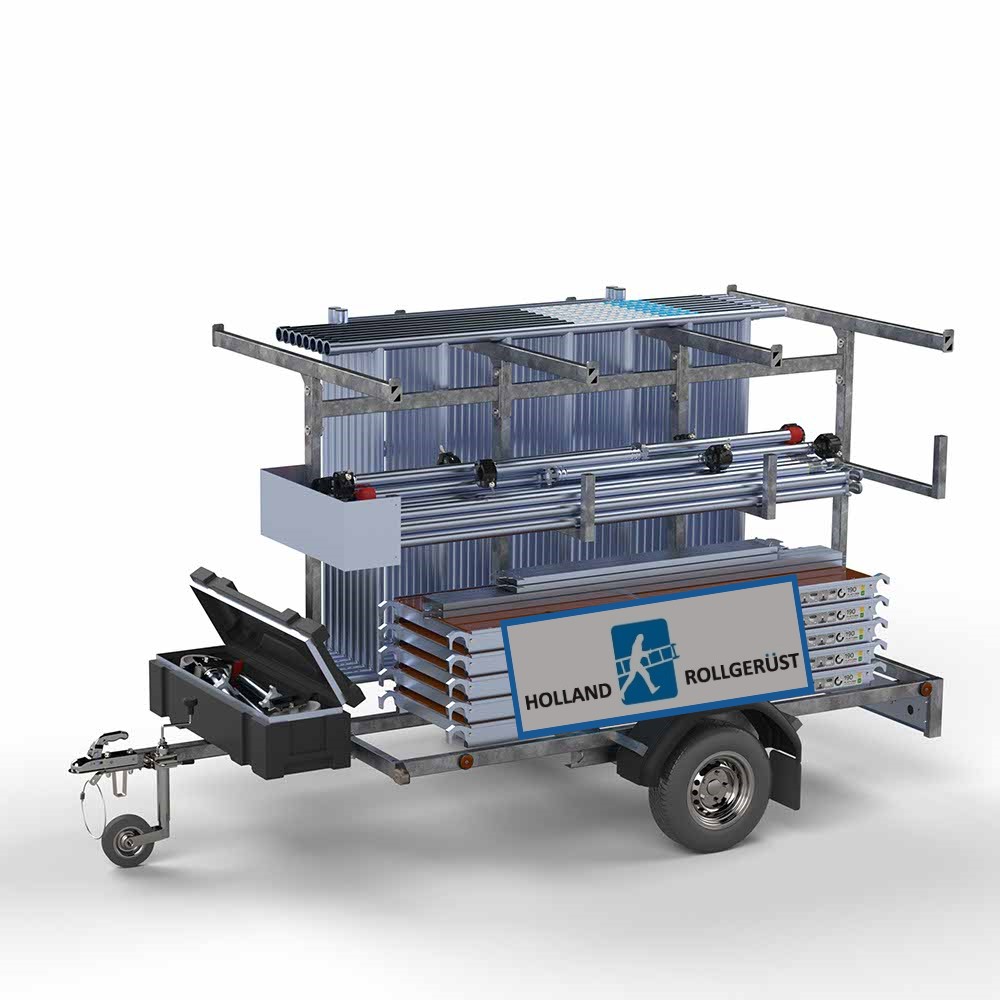 Rollgerüst 1.35mtr x 2.50mtr x 10.30mtr AH + Anhänger! – Bild 5
